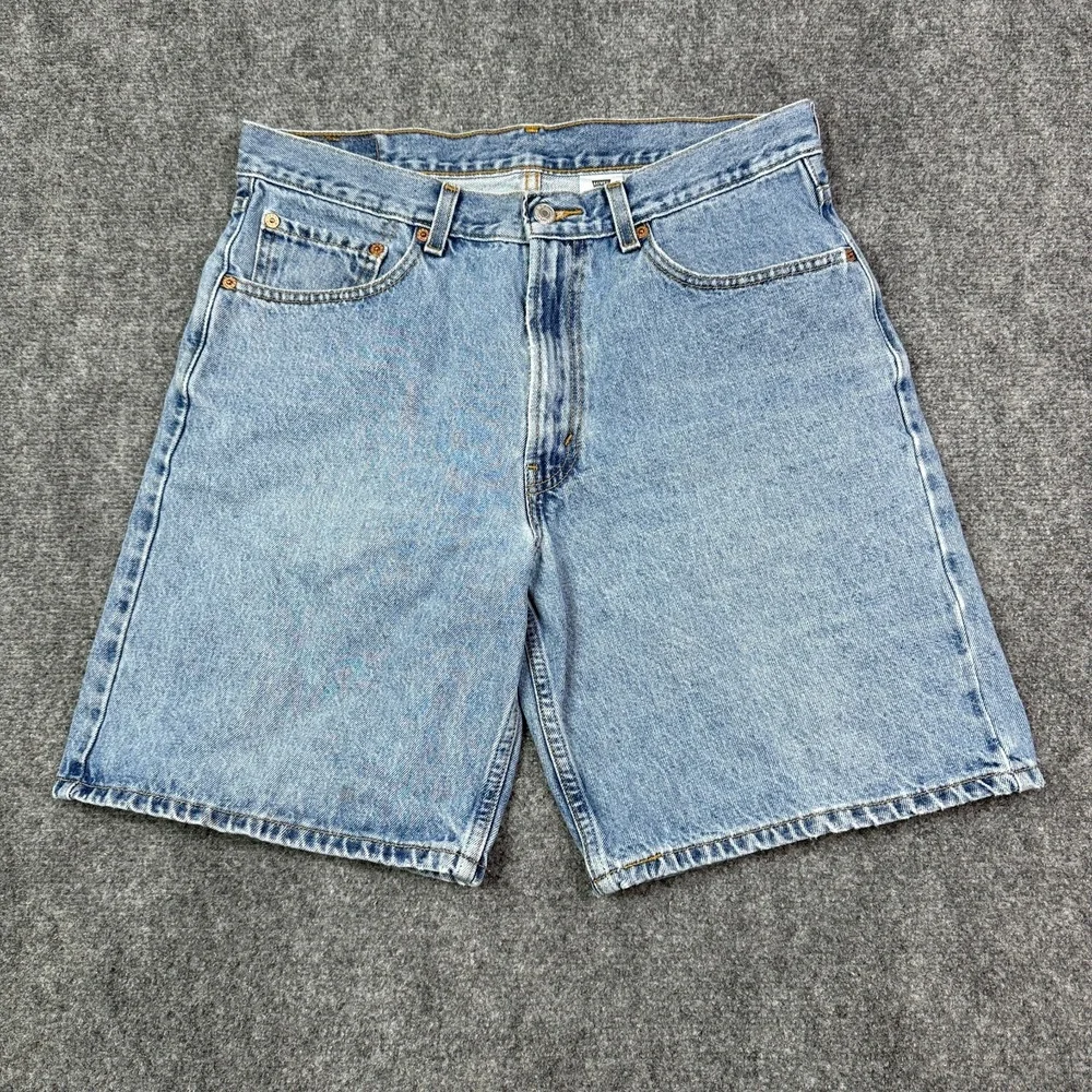 Vintage Levi's 550 Relaxed Fit Jean Shorts Mens Size 34 Waist Blue Denim Y2K